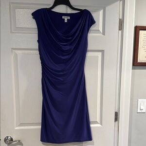 Dressbarn Blue Ruched Sheath Mini Dress